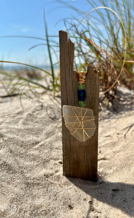Coastal Calm Sea Glass Necklace