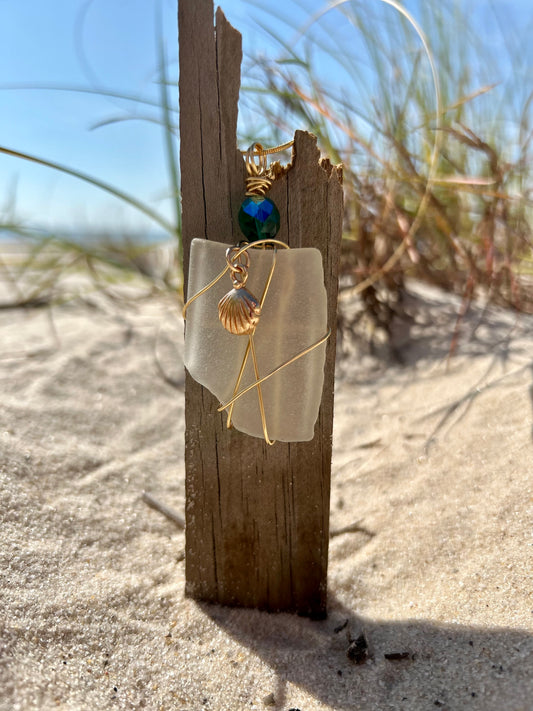 Seashell Whispers Sea Glass Necklace